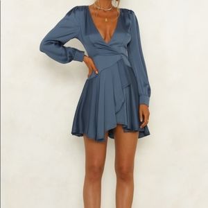 Long Sleeve Silk Dress